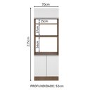 Ver imagem 4 de Torre Quente 70 cm 3 Portas Glamy Rustic/Branco Madesa