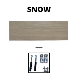 Kit 2 Prateleiras 100% MDF cor SNOW 30x10x1,5cm + Suporte de instalação - 3 Kit 2 Prateleiras 100% MDF cor SNOW 30x10x1,5cm + Suporte de instalação - 3