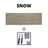 Kit 2 Prateleiras 100% MDF cor SNOW 30x10x1,5cm + Suporte de instalação - 3
