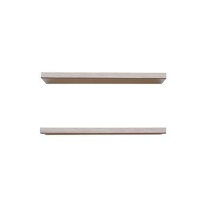 Kit 2 Prateleiras 100% MDF cor SNOW 30x10x1,5cm + Suporte de instalação