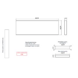 Kit 2 Prateleiras 100% MDF cor SNOW 30x10x1,5cm + Suporte de instalação - 2 Kit 2 Prateleiras 100% MDF cor SNOW 30x10x1,5cm + Suporte de instalação - 2