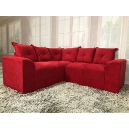 Sofá Canto Vermelho 608 Belo - 1