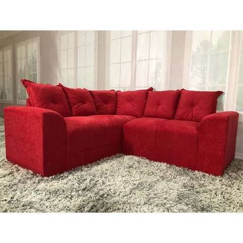 Sofá Canto Vermelho 608 Belo