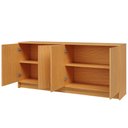 Ver imagem 3 de Balcão Aparador Buffet 4 Portas 180cm 100% MDF Carvalho Rose - Dalla Costa