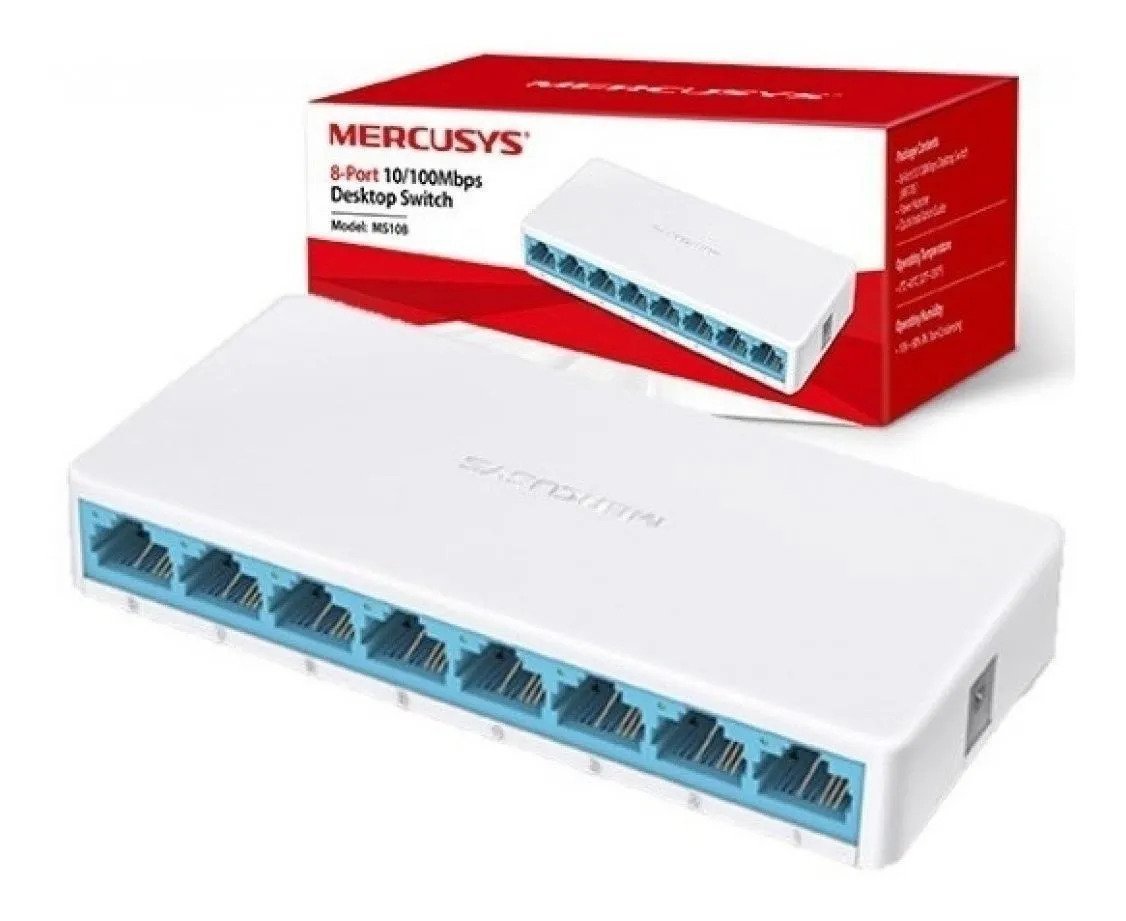 Switch De Mesa Mercusys 8 Portas Rj45 De 10/100mbps Ms108 - 2