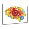 Cerebro Colorido Escritório Sala Quadro Tela - 1