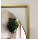 Ver imagem 3 de Espelho Grande Corpo Inteiro Geométrico Moldura Metal Industrial 170x70 Dourado