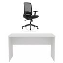 Ver imagem 2 de Conjunto Mesa de Escritório 1.60x60cm + Cadeira Ergonômica Reclinável Pistão Classe 4