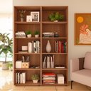 Ver imagem 2 de Estante para Livros Dupla Multy 10 Prateleiras Cinamomo Artely Cinamomo
