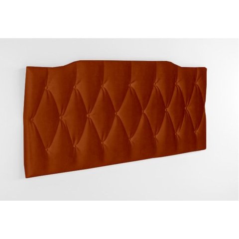 Cabeceira Painel Estofada Casal 1,40 Dobrável Cama Box Nicole Laranja