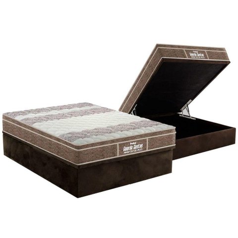 Cama Box Baú Casal: Colchão Ortopédico Probel D33 / EP Guarda Costas PróIntense Plus + Base CRC
