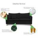 Ver imagem 6 de Sofá 2 Lugares Retrô 164cm Veludo Kassia