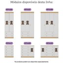 Ver imagem 6 de Cômoda Infantil 95cm 1 Porta com Vidro e 4 Gavetas Teddy Multimóveis Mp4489 Madeirado/branco