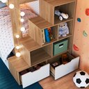Ver imagem 7 de Beliche Infantil com Escada e 4 Gavetas Infix C06 Aveiro/branco - Mpozenato