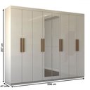 Ver imagem 4 de Guarda-roupa Casal Nirvana Plus 8 Portas 4 gavetas com Espelho Branco - Panorama Móveis