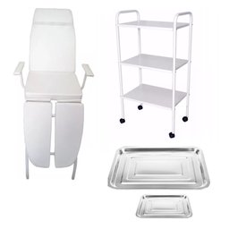 Kit Cadeira para Podologia Carrinho Brinde Fiscomed Kit Maca para Podologia - 1