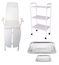 Ver imagem 1 de Kit Cadeira para Podologia Carrinho Brinde Fiscomed Kit Maca para Podologia