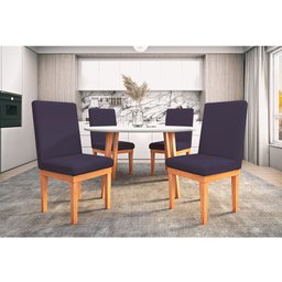 Cadeira de Jantar Reforçada Estofada - Balaqui Decor Cor:Cinza - 2