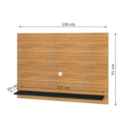 Painel Para TV até 50 Polegadas 1 Prateleira Columbia Espresso Móveis - 3