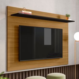 Painel Para TV até 50 Polegadas 1 Prateleira Columbia Espresso Móveis - 4