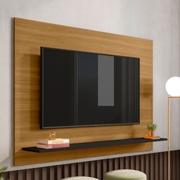 Painel Para TV até 50 Polegadas 1 Prateleira Columbia Espresso Móveis - 5