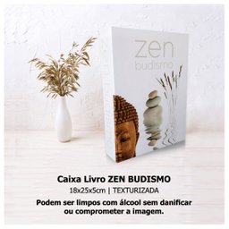 Caixa Livro Decorativa Porta Objetos Buda Zen 18x25x5cm - 4