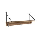 Ver imagem 2 de Prateleira Decorativo Estilo Industrial com Ganchos Cabide 27894 Artesano - Nero/dourado