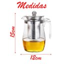 Ver imagem 2 de Jarra Com Infusor Com Tampa Inox Chaleira Chá Vidro 500ml
