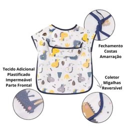 Babador Regatinha Blw Proteção Dupla Impermeável Dino Neném - 7