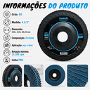 Ver imagem 4 de Disco Flap 4.1/2 Zirconio Grão 80 G80 Kit 10 Peças Tubarão