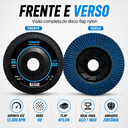 Ver imagem 3 de Disco Flap 4.1/2 Zirconio Grão 80 G80 Kit 10 Peças Tubarão