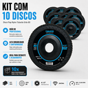 Ver imagem 2 de Disco Flap 4.1/2 Zirconio Grão 80 G80 Kit 10 Peças Tubarão
