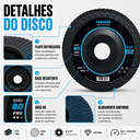 Ver imagem 6 de Disco Flap 4.1/2 Zirconio Grão 80 G80 Kit 10 Peças Tubarão