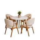 Ver imagem 2 de Kit Mesa Leda 90cm Comapcta & 4 Cadeiras Ergonômicas Design Moderno