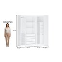 Ver imagem 3 de Guarda-Roupas Closet Modulado Roupeiro de Canto L sem Portas 4 Gavetas Sapateira Versatille Yescasa