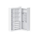 Ver imagem 2 de Guarda-Roupas Closet Modulado Roupeiro de Canto L sem Portas 4 Gavetas Sapateira Versatille Yescasa