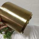 Ver imagem 2 de Cachepô Porta Vela Decorativo Home&Co Metal 20x18x18cm Dourado