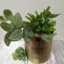 Ver imagem 6 de Cachepô Porta Vela Decorativo Home&Co Metal 20x18x18cm Dourado