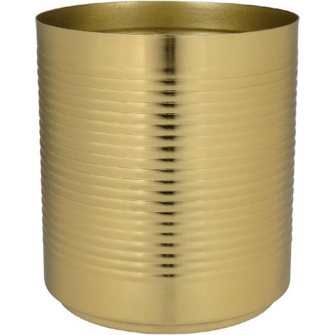 Cachepô Porta Vela Decorativo Home&Co Metal 20x18x18cm Dourado