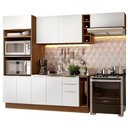 Ver imagem 1 de Armário de Cozinha Completa 290cm Rustic/Branco Stella Madesa 02