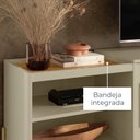 Ver imagem 7 de Rack para TV até 60 Polegadas 2 Portas Bandeja Integrada Pés em Dourado 189,5cm Maré Bege