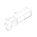 Ver imagem 4 de Rack para TV até 60 Polegadas 2 Portas Bandeja Integrada Pés em Dourado 189,5cm Maré Bege