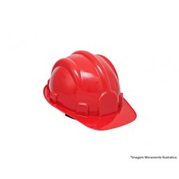 Capacete Seguranca Aba Frontal Vermelho - 1