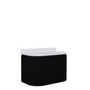 Ver imagem 1 de Gabinete para Banheiro Suspenso Emma 80cm Branco/preto