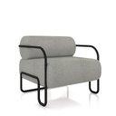 Ver imagem 6 de Kit 2 Poltronas Decorativas Sala de Estar Polatsk Base Industrial de Ferro Bouclê Cinza G33 - Gran B