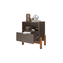 Ver imagem 2 de Mesa de Cabeceira Antares Cinza Perola - Casa D Móveis