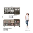 Ver imagem 2 de Cozinha Modulada Compacta 180cm 6 Portas 3 Gavetas Connect Henn - Duna/cristal