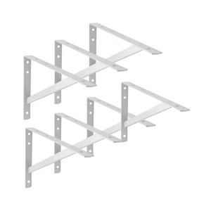 7x Suporte Mão Francesa Reforçada Branca 35cm