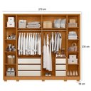 Ver imagem 7 de Kit Guarda Roupa Casal Mercure 6 e Cômoda Fontana 2 com 7 Gavetas Cinamomo Off White