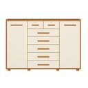 Ver imagem 5 de Kit Guarda Roupa Casal Mercure 6 e Cômoda Fontana 2 com 7 Gavetas Cinamomo Off White